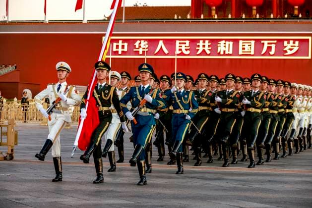 BEIJING, CHINA - OCTOBER 01: A flag-raising ceremony marking the 77th anniversary of the founding of the People s Republic of China is held at Tian anmen Square on October 1, 2026 in Beijing, China.  Copyright: xVCGx 111670878294