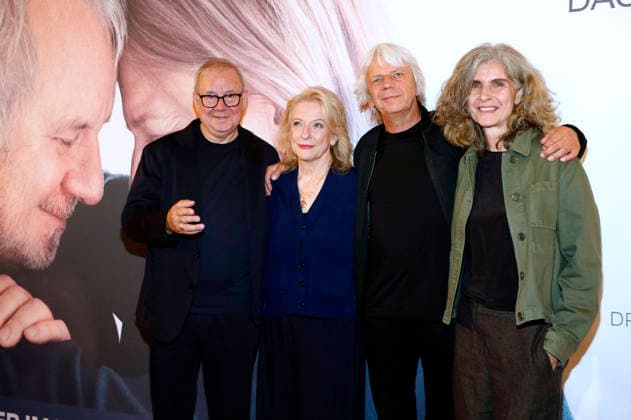 Joachim Krol, Dagmar Manzel, Andreas Dresen und Laila Stieler bei der Premiere des Kinofilms Alte Liebe im Kino International. Berlin, 30.09.2026