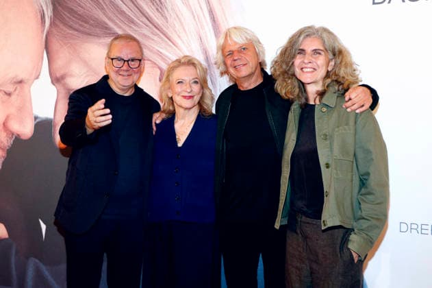 Joachim Krol, Dagmar Manzel, Andreas Dresen und Laila Stieler bei der Premiere des Kinofilms Alte Liebe im Kino International. Berlin, 30.09.2026
