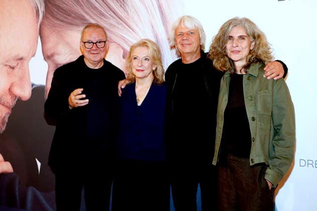 Joachim Krol, Dagmar Manzel, Andreas Dresen und Laila Stieler bei der Premiere des Kinofilms Alte Liebe im Kino International. Berlin, 30.09.2026