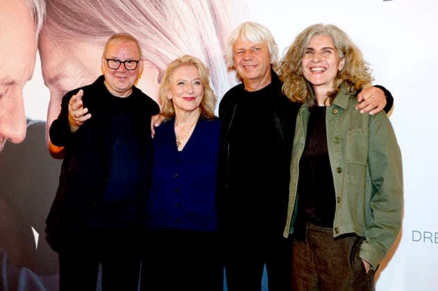 Joachim Krol, Dagmar Manzel, Andreas Dresen und Laila Stieler bei der Premiere des Kinofilms Alte Liebe im Kino International. Berlin, 30.09.2026