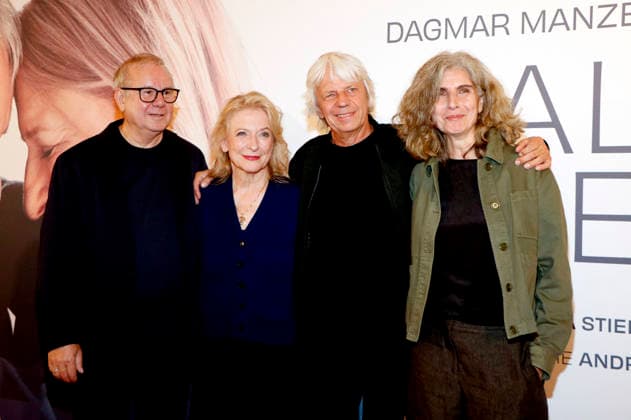 Joachim Krol, Dagmar Manzel, Andreas Dresen und Laila Stieler bei der Premiere des Kinofilms Alte Liebe im Kino International. Berlin, 30.09.2026