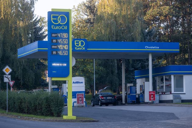 EuroOil filling station in Chvaletice, Czech Republic, on October 1, 2026. Fuel price regulations, reintroduced by the state due to high diesel and petrol prices, came into effect today. (CTKxPhoto JosefxVostarek) CTKPhotoP2026100102314  CTKPhotoP2026100102314