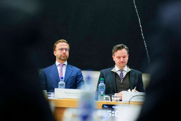 Epstein-horing starter i Stortinget Oslo 20261001. Nikolai Astrup og Dag-Inge Ulstein under Stortingets kontroll- og konstitusjonskomitÃ s apne horing om praksisen i Utenriksdepartementet og Jeffrey Epsteins nettverk i Norge. Foto: Heiko Junge NTB Oslo Norge 9Q9Qh1fhvxA EDITORIAL USE ONLY Ref:_BNC_POL9Q9Qh1fhvxA.jpg Copyright: xHeikoxJungex xNTBx
