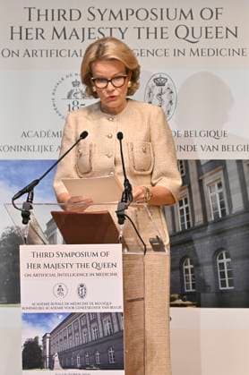 Symposium Of Her Majesty The Queen BRUSSELS, BELGIUM - OCTOBER 1 : Queen Mathilde opens the third Symposium of Her Majesty the Queen at the Palace of the Academies in Brussels. This edition will focus on the impact of artificial intelligence (AI) on healthcare professions. During the symposium, the Queen will speak with patients who have received AI-assisted treatment. As a protective honorary member of the Royal Academies of Medicine of Belgium, the Queen will also deliver the opening address at the symposium..on October 01, 2026 in Brussels, Belgium, 01 10 2026 Brussels Belgium  Copyright: xBertxVanxDenxBrouckex