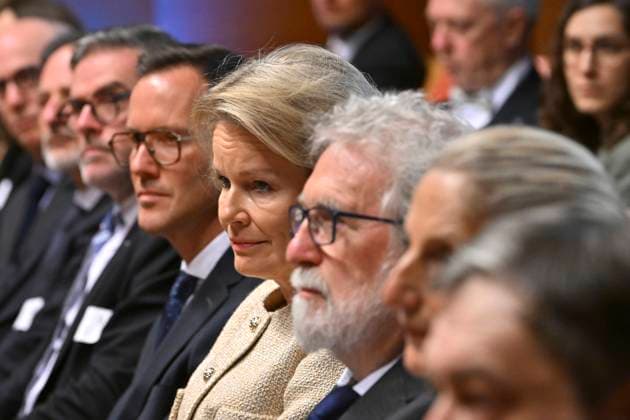 Symposium Of Her Majesty The Queen BRUSSELS, BELGIUM - OCTOBER 1 : Queen Mathilde opens the third Symposium of Her Majesty the Queen at the Palace of the Academies in Brussels. This edition will focus on the impact of artificial intelligence (AI) on healthcare professions. During the symposium, the Queen will speak with patients who have received AI-assisted treatment. As a protective honorary member of the Royal Academies of Medicine of Belgium, the Queen will also deliver the opening address at the symposium..on October 01, 2026 in Brussels, Belgium, 01 10 2026 Brussels Belgium  Copyright: xBertxVanxDenxBrouckex