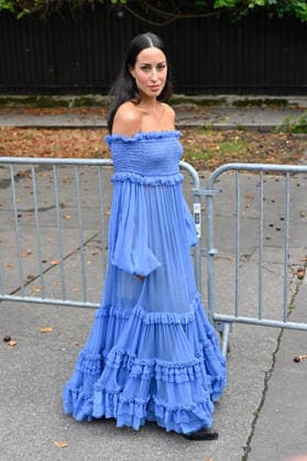 PFW Chloe Outside Arrivals JR Ines de Ramon arriving at the Chloe show during Paris Fashion Week, in Paris, France on 1 October 2026. Photo by Julien Reynaud APS-Medias ABACAPRESS.COM Paris France  Copyright: xReynaudxJulien APS-Medias ABACAx