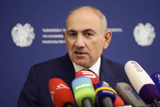 ARMENIA, YEREVAN - OCTOBER 1, 2026: Armenia s Prime Minister Nikol Pashinyan gives a press briefing Yerevan Armenia  - ZUMAt113 20261001_zaa_t113_038 Copyright: xAlexanderxPatrinx