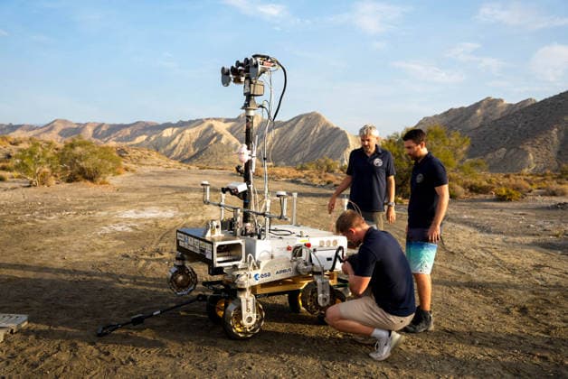 ESA Tests the Charlie Mars Rover from the ExoMars Rosalind Franklin Mission in Tabernas Images of the Charlie Mars rover in the Tabernas Desert October 1, 2026, in Tabernas, Almería, Andalusia, Spain The European Space Agency (ESA) is conducting field tests of the Charlie Mars rover in Tabernas, Almería, with the goal of testing technologies and operations that will be relevant to the ExoMars Rosalind Franklin mission, designed to explore the surface of Mars October 1, 2026 Marian Leó Almería, Andalusia Almería, Andalusia Spain  Copyright: xMarianxLeonx 7812254