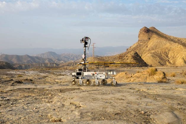 ESA Tests the Charlie Mars Rover from the ExoMars Rosalind Franklin Mission in Tabernas Images of the Charlie Mars rover in the Tabernas Desert October 1, 2026, in Tabernas, Almería, Andalusia, Spain The European Space Agency (ESA) is conducting field tests of the Charlie Mars rover in Tabernas, Almería, with the goal of testing technologies and operations that will be relevant to the ExoMars Rosalind Franklin mission, designed to explore the surface of Mars October 1, 2026 Marian Leó Almería, Andalusia Almería, Andalusia Spain  Copyright: xMarianxLeonx 7812273