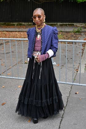PFW Chloe Outside Arrivals JR Cynthia Erivo arriving at the Chloe show during Paris Fashion Week, in Paris, France on 1 October 2026. Photo by Julien Reynaud APS-Medias ABACAPRESS.COM Paris France  Copyright: xReynaudxJulien APS-Medias ABACAx