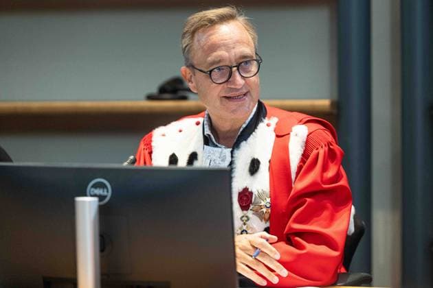 Chairman of the court Philippe Morandini pictured during the jury selection for the trial of Laurent Andris, accused of killing his 65-year-old mother, Gabrielle Hannot., at the Hainaut province Assize Court in Mons, on Thursday 1 October 2026. The events date back to April 21, 2023, in Villers-Poterie (Gerpinnes). The accused rammed the neighbours cars twice. The police arrived later (called by neighbours), 65-year-old Gabrielle Hannot was already dead. Defence lawyer confirmed the accused committed the acts while under the influence of narcotics. The man, aged 32 at the time of the events, struck his mother with several objects, including a box cutter, with extreme violence. Laurent Andris had been convicted of attempted murder in 2016. EMILExWINDAL 188435394