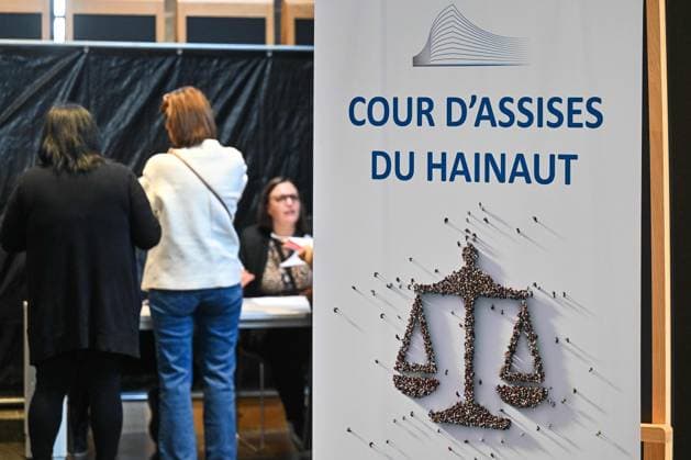 Illustration picture taken during the jury selection for the trial of Laurent Andris, accused of killing his 65-year-old mother, Gabrielle Hannot., at the Hainaut province Assize Court in Mons, on Thursday 1 October 2026. The events date back to April 21, 2023, in Villers-Poterie (Gerpinnes). The accused rammed the neighbours cars twice. The police arrived later (called by neighbours), 65-year-old Gabrielle Hannot was already dead. Defence lawyer confirmed the accused committed the acts while under the influence of narcotics. The man, aged 32 at the time of the events, struck his mother with several objects, including a box cutter, with extreme violence. Laurent Andris had been convicted of attempted murder in 2016. He had been on parole EMILExWINDAL 188435364