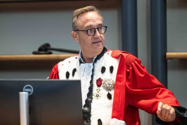 Chairman of the court Philippe Morandini pictured during the jury selection for the trial of Laurent Andris, accused of killing his 65-year-old mother, Gabrielle Hannot., at the Hainaut province Assize Court in Mons, on Thursday 1 October 2026. The events date back to April 21, 2023, in Villers-Poterie (Gerpinnes). The accused rammed the neighbours cars twice. The police arrived later (called by neighbours), 65-year-old Gabrielle Hannot was already dead. Defence lawyer confirmed the accused committed the acts while under the influence of narcotics. The man, aged 32 at the time of the events, struck his mother with several objects, including a box cutter, with extreme violence. Laurent Andris had been convicted of attempted murder in 2016. EMILExWINDAL 188435392