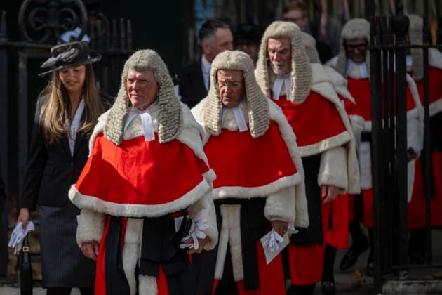 October 1, 2026, London, London, UK: LONDON, UK. Members of the legal profession mark the start of the legal year with a religious service in Westminster Abbey followed by a reception at the Westminster Abbey, hosted by the Lord Chancellor. The custom dates back to the Middle Ages when the High Court was held in Westminster Hall and judges would walk over to Westminster Abbey for the service. London UK  - ZUMAl94_ 20261001_zaf_l94_014 Copyright: xStephenxChungx