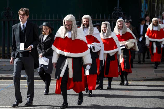 October 1, 2026, London, London, UK: LONDON, UK. Members of the legal profession mark the start of the legal year with a religious service in Westminster Abbey followed by a reception at the Westminster Abbey, hosted by the Lord Chancellor. The custom dates back to the Middle Ages when the High Court was held in Westminster Hall and judges would walk over to Westminster Abbey for the service. London UK  - ZUMAl94_ 20261001_zaf_l94_028 Copyright: xStephenxChungx