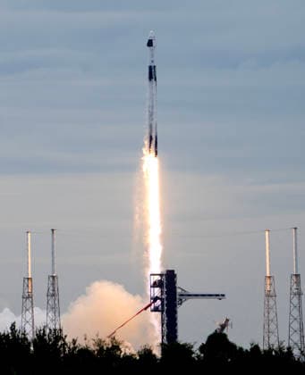 NASA s Crew-13 Mission Space X Falcon 9 launches from Launch Complex LC-40 at Cape Canaveral, Florida to the International Space Station on Thursday, October 1, 2026. Aboard the Dragon Spacecraft are Astronaut Jessica Watkins, commander, Astronaut Luke Delaney,pilot, and Mission Specialists Joshua Kutryk of the Canadian Space Agency and Sergey Teteryatnikov of Roscosmos  KSC2026100153 PATxBENIC