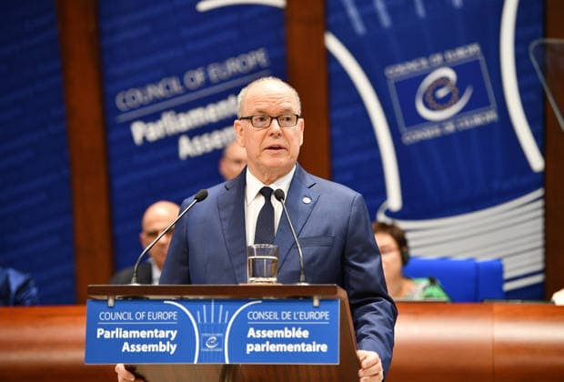 Prince Albert II of Monaco addresses Parliamentary Assembly of Council of Europe STRASBOURG, FRANCE - OCTOBER 01: Prince Albert II of Monaco addresses the Parliamentary Assembly of the Council of Europe (PACE) in Strasbourg, France on October 1, 2026. Ahmet Sel Anadolu Strasbourg France. Editorial use only. Please get in touch for any other usage.  Copyright: x2026xAnadoluxAhmetxSelx