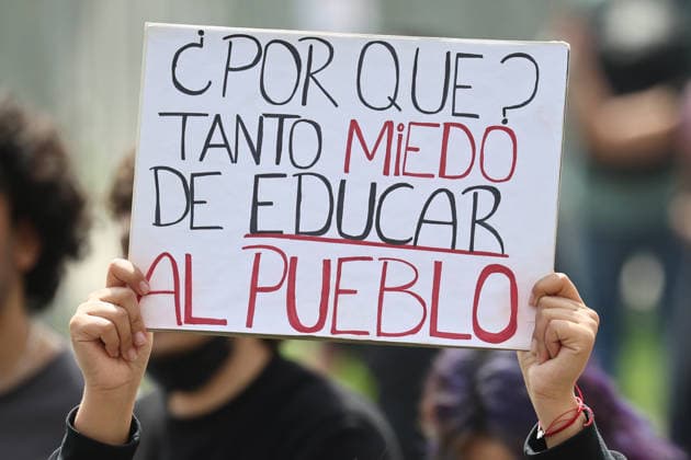 Santiago, October 1, 2026—The Chilean Student Confederation and social organizations are calling for a national strike in Santiago and other regions, demanding resources for public education as part of the debate on the 2027 Budget Bill. Dragomir Yankovic Aton Chile, Santiago, Chile Aton 1195919  Copyright: DRAGOMIRxYANKOVIC ATONxCHILE