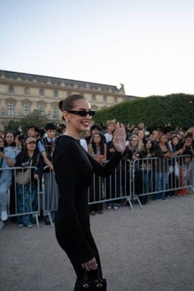 RECORD DATE NOT STATED IPA89188040 - Chiara Ferragni Paris, France, October 1, 2026. Chiara Ferragni arrives at the Schiaparelli Spring Summer 2027 fashion show at the Carrousel du Louvre during Paris Fashion Week.  Copyright: xx xx IPA89188040