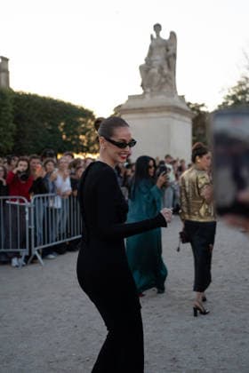 RECORD DATE NOT STATED IPA89188044 - Chiara Ferragni Paris, France, October 1, 2026. Chiara Ferragni arrives at the Schiaparelli Spring Summer 2027 fashion show at the Carrousel du Louvre during Paris Fashion Week.  Copyright: xx xx IPA89188044