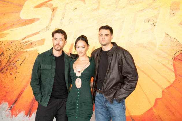 IPA89188021 - London, promotional photos for the movie Street Fighter on Leake Street. Pictured: Andrew Koji, Callina Laing, Noah Centineo.  Copyright: xCristinaxMasseix xCristinaxMasseix IPA89188021
