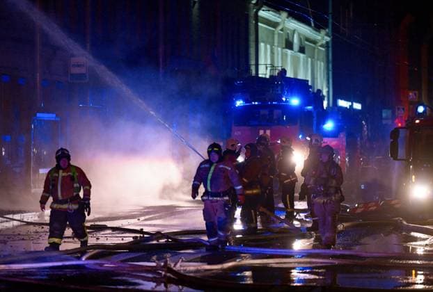 Russia St Petersburg Historic Building Fire 9255834 01.10.2026 Firefighters work to extinguish a fire that broke out in an 18th-century building known as the Miller Mansion in central St. Petersburg, Russia. Alexei Danichev Sputnik St. Petersburg Russia  Copyright: xAlexeixDanichevx