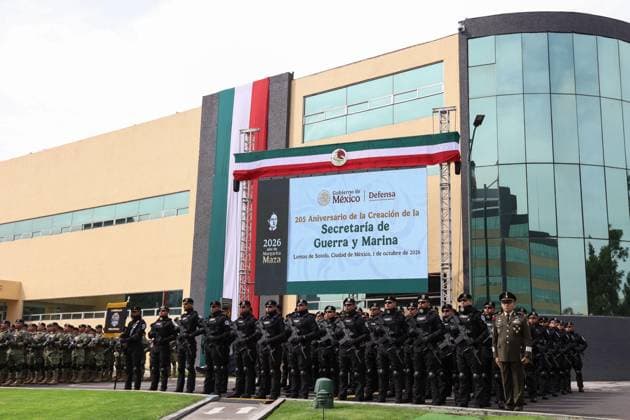 October 1, 2026: TO-45307- Ciudad de M& xe9;xico. 2026-10 -1. 205th anniversary of the creation of the Ministry of War and Navy in the Plaza de la Lealtad of the Ministry of National Defense of Mexico City. Alejandro God& xcd;nez Clasos.com.mx  - ZUMAcs4_ 20261001_faa_cs4_192 Copyright: xAlejandroxGod& Xed;Nezx