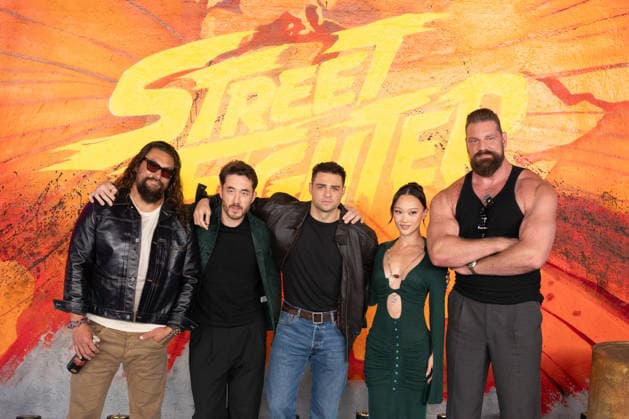 Jason Momoa, Andrew Koji, Noah Centineo, Callina Liang and Olivier Richters attends Street Fighter Photocall at Leake Street, Waterloo in London, England. UK. Thursday 1st October 2026. Copyright: xJamesxWarrenx FP_Street_Fighter_Photocall_059
