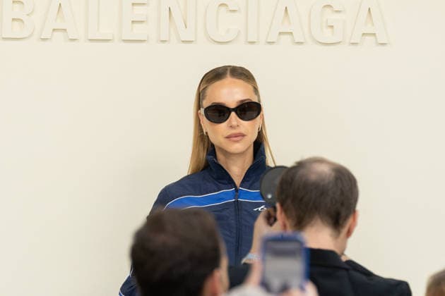 PFW - Balenciaga - Arrivals NB Pernille Teisbaek arrived at the Balenciaga Womenswear Spring Summer 2027 show as part of Paris Fashion Week on October 01, 2026 in Paris, France. Photo by Nasser Berzane ABACAPRESS.COM Paris France  Copyright: xBerzanexNasser ABACAx