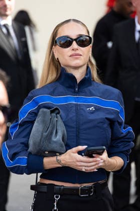 PFW - Balenciaga - Arrivals NB Pernille Teisbaek arrived at the Balenciaga Womenswear Spring Summer 2027 show as part of Paris Fashion Week on October 01, 2026 in Paris, France. Photo by Nasser Berzane ABACAPRESS.COM Paris France  Copyright: xBerzanexNasser ABACAx