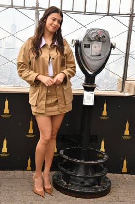 NEW YORK, NY- OCTOBER 1: Amber Midthunder pictured during a visit to he Empire State Building Ahead of the Release of Mike Flannigan s Carrie on October 1, 2026 in New York City. Copyright: xmpi099 MediaPunchx