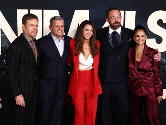 World Premiere Of Netflix s Animals Matt Damon, Ted Sarandos, Luciana Barroso, Ben Affleck and Bela Bajaria at the World Premiere Of Netflix s Animals held at Westwood Village Theater on October 1, 2026 in Westwood, Los Angeles, California, United States. Westwood California United States Copyright: xXavierxCollin ImagexPressxAgencyx