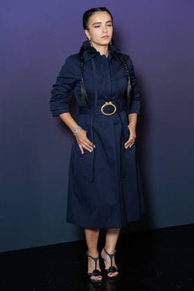 Messika Spring Summer 2027 Fashion Show during Paris Fashion Week: Celebrity Arrivals—Hafsia Herzi, 460109, October 1, 2026, Paris, France  Copyright: xSebastienxFremontx xStarfacex STAR_460109_121