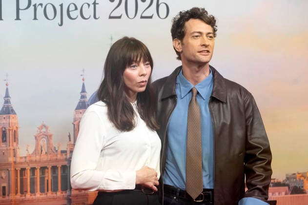 Woody Allen und Peter Vives beim offiziellen Empfang zum Drehstart des Woody Allen Fall Project 2026 in den Teatros del Canal. Madrid, 01.10.2026
