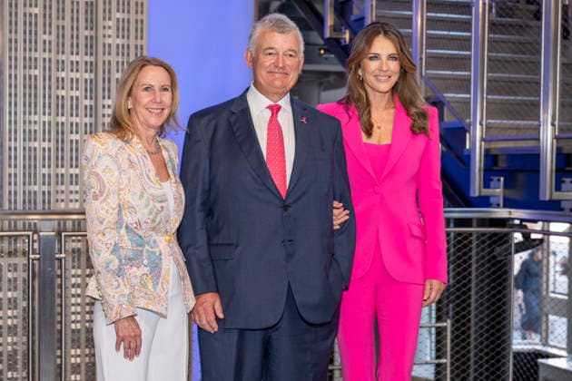 October 1, 2026, New York, New York, USA: DONNA MCKAY, WILLIAM P. LAUDER and ELIZABETH HURLEY visit the Empire State Building in New York to honor Breast Cancer Awareness Month and the Breast Cancer Campaign with The Estee Lauder Company. 1 October 2026 New York USA  - ZUMAa265 20261001_zep_a265_038 Copyright: xEricxAcquayex