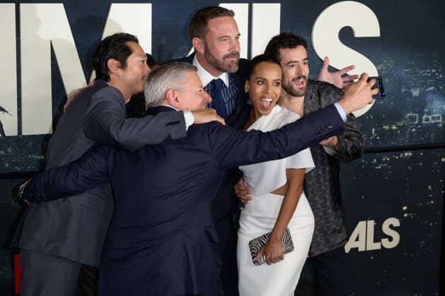 Animals Premiere - Los Angeles, USA LOS ANGELES, USA. October 01, 2026: Steven Yeun, Ted Sarandos, Ben Affleck, Kerry Washington & Luis Gerardo Mendez at the premiere for Animals at Directors Village. Los Angeles CA USA  Copyright: xPaulxSmith Featureflashx