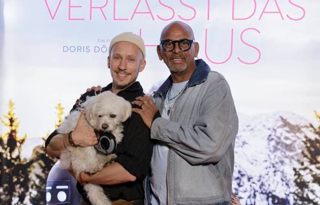 Dennis Ortmann und Pierre Sanoussi Bliss, Deutschland, Berlin, Special Screening in Berlin von FRAU WINKLER VERLÄSST DAS HAUS