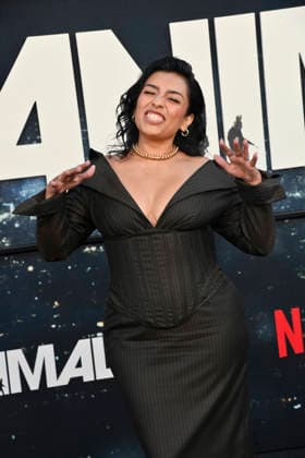 Cast member Adriana Paz attends the premiere of Netflix s political and psychological thriller Animals at the Westwood Village Theater in Los Angeles on Thursday, October 1, 2026. Storyline: Desperate to pay their son s ransom, a mayoral candidate and his wife resort to extreme measures, revealing dark secrets they never intended to bring to light.  LAP2026100109 JIMxRUYMEN
