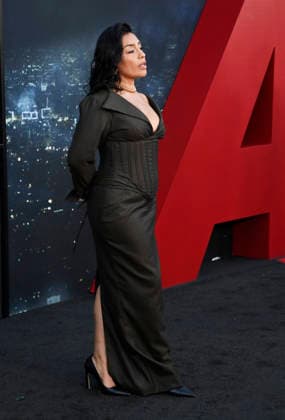 Cast member Adriana Paz attends the premiere of Netflix s political and psychological thriller Animals at the Westwood Village Theater in Los Angeles on Thursday, October 1, 2026. Storyline: Desperate to pay their son s ransom, a mayoral candidate and his wife resort to extreme measures, revealing dark secrets they never intended to bring to light.  LAP2026100103 JIMxRUYMEN
