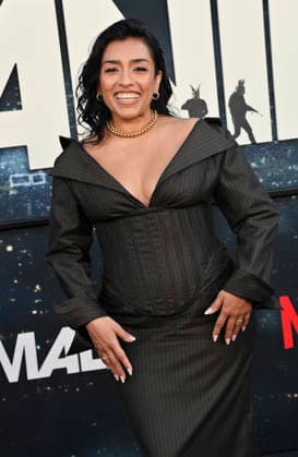 Cast member Adriana Paz attends the premiere of Netflix s political and psychological thriller Animals at the Westwood Village Theater in Los Angeles on Thursday, October 1, 2026. Storyline: Desperate to pay their son s ransom, a mayoral candidate and his wife resort to extreme measures, revealing dark secrets they never intended to bring to light.  LAP2026100107 JIMxRUYMEN