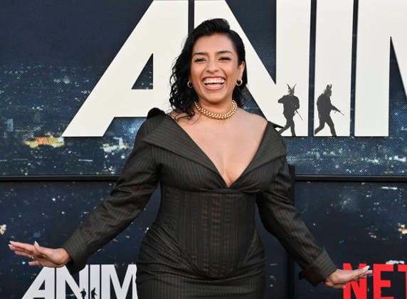 Cast member Adriana Paz attends the premiere of Netflix s political and psychological thriller Animals at the Westwood Village Theater in Los Angeles on Thursday, October 1, 2026. Storyline: Desperate to pay their son s ransom, a mayoral candidate and his wife resort to extreme measures, revealing dark secrets they never intended to bring to light.  LAP2026100110 JIMxRUYMEN