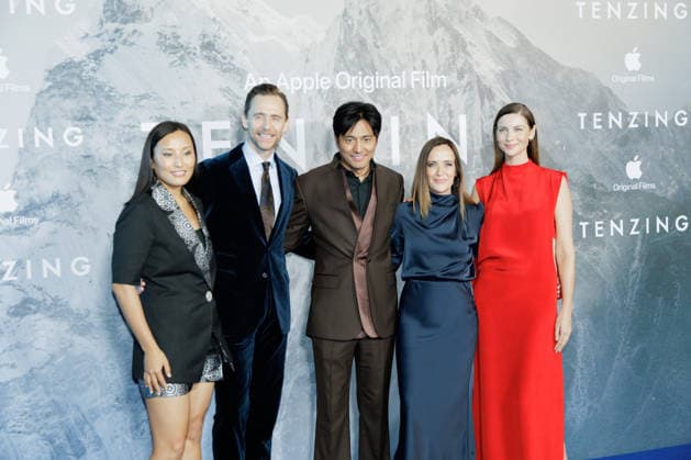 Thinley Lhamo, Tom Hiddleston, Genden Phuntsok, Jennifer Peedom and Caitriona Balfe attend the Tenzing London Gala Screening at Curzon Mayfair in London, UK on 1 October 2026. Copyright: xRyoheyxNakayama Famousx Tenzing_LondonGalaScreening_CurzonMayfair_London_20261001_RyoheyNakayama_00154