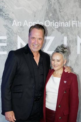 RECORD DATE NOT STATED David Seaman and Frankie Poultney attend the Tenzing London Gala Screening at Curzon Mayfair in London, UK on 1 October 2026. Copyright: xRyoheyxNakayama Famousx Tenzing_LondonGalaScreening_CurzonMayfair_London_20261001_RyoheyNakayama_00080