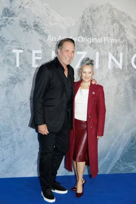 David Seaman and Frankie Poultney attend the Tenzing London Gala Screening at Curzon Mayfair in London, UK on 1 October 2026. Copyright: xRyoheyxNakayama Famousx Tenzing_LondonGalaScreening_CurzonMayfair_London_20261001_RyoheyNakayama_00081