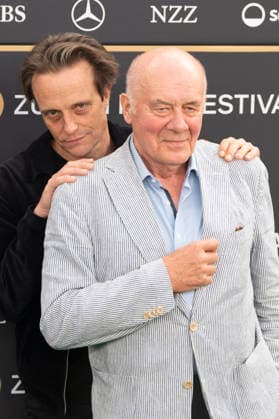 August Diehl und Hanns Zischler bei der Premiere des Kinofilms Vaterland auf dem 22. Zurich Film Festival im Arthouse Le Paris. Zürich, 01.10.2026