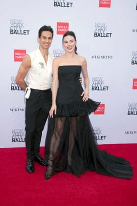 Roman Mejia und Tiler Peck bei der New York City Ballet 2026 Fall Fashion Gala im David H. Koch Theater im Lincoln Center. New York, 01.10.2026