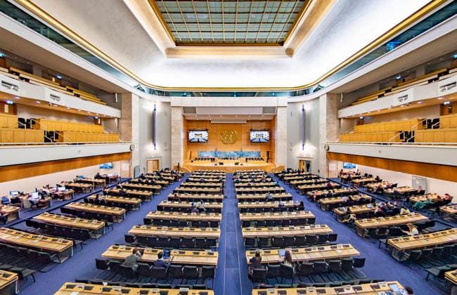 October 2, 2026, Geneva, Geneva, Switzerland: Geneva Switzerland, 10 02 2026: Atmospheric shot of the Assembly Hall during the Geneva Environment Network Meetings (Human Rights) and which which concerns the 63rd session of the Human Rights Council and which was held at United Nations of Geneva in Geneva. Geneva Switzerland - ZUMAd206 20261002_zip_d206_017 Copyright: xEricxDubostx
