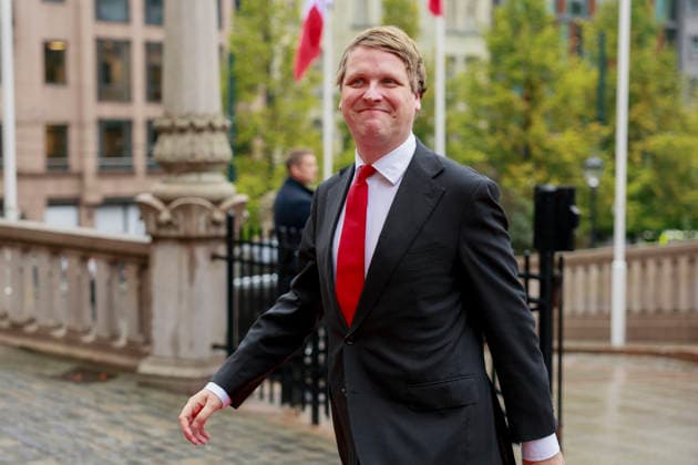 Hoytidelig apning av Stortinget Oslo 20261002. Utviklingsminister Asmund Grover Aukrust pa vei inn til den hoytidelige apningen av det 171. storting. Foto: Jonas Been Henriksen NTB Oslo Norge 7EG21c_F-k4 EDITORIAL USE ONLY Ref:_POL7EG21c_F-k4.jpg Copyright: xJonasxBeenxHenriksenx xNTBx