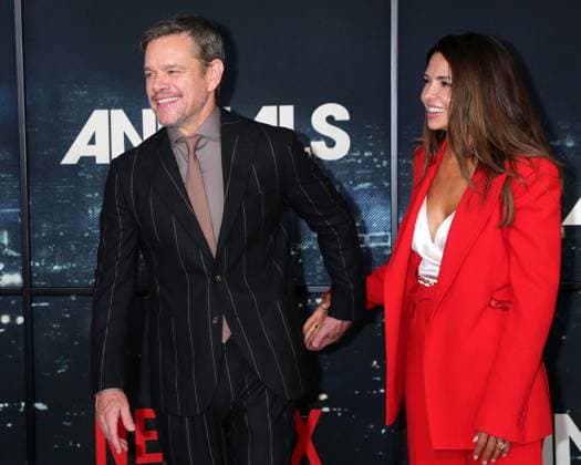 Matt Damon, Luciana Damon at arrivals for ANIMALS Premiere, Westwood Village Theatre, Los Angeles, CA, October 01, 2026. Photo By: Priscilla Grant Everett Collection ANIMALS Premiere PUBLICATIONXNOTxINxCANxCHNxFRAxITAxJPNxNORxPOLxRUSxESPxUKxUSA